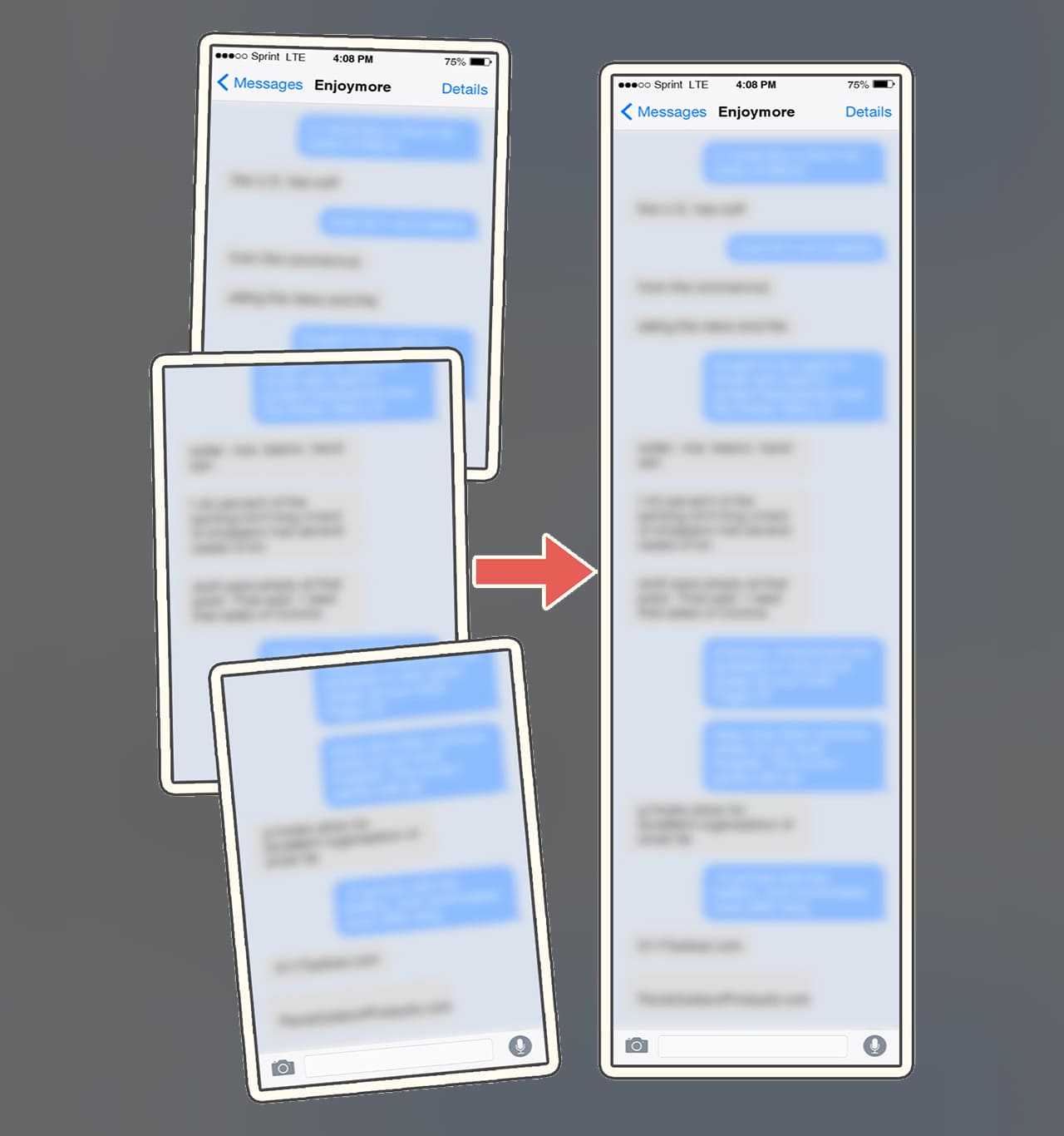 How to stitch pictures together for long screenshots