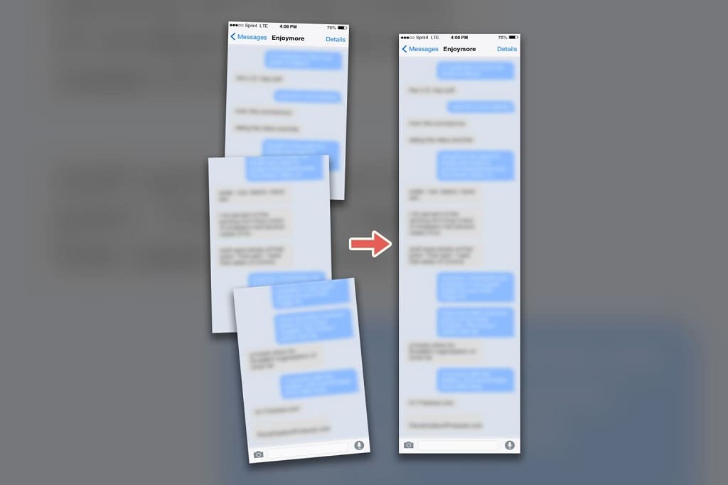 Make long screenshots by stitching multiple screenshots